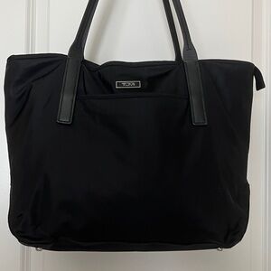 TUMI Voyageur Tote/Travel Bag Black/Silver
